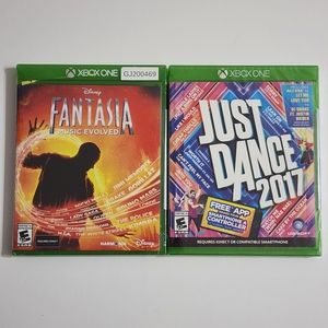 Fantasia Music Evolved and Just Dance 2017 games for XBox One